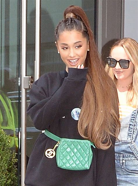 ariana grande bags chanel|Ariana Grande flannel bag.